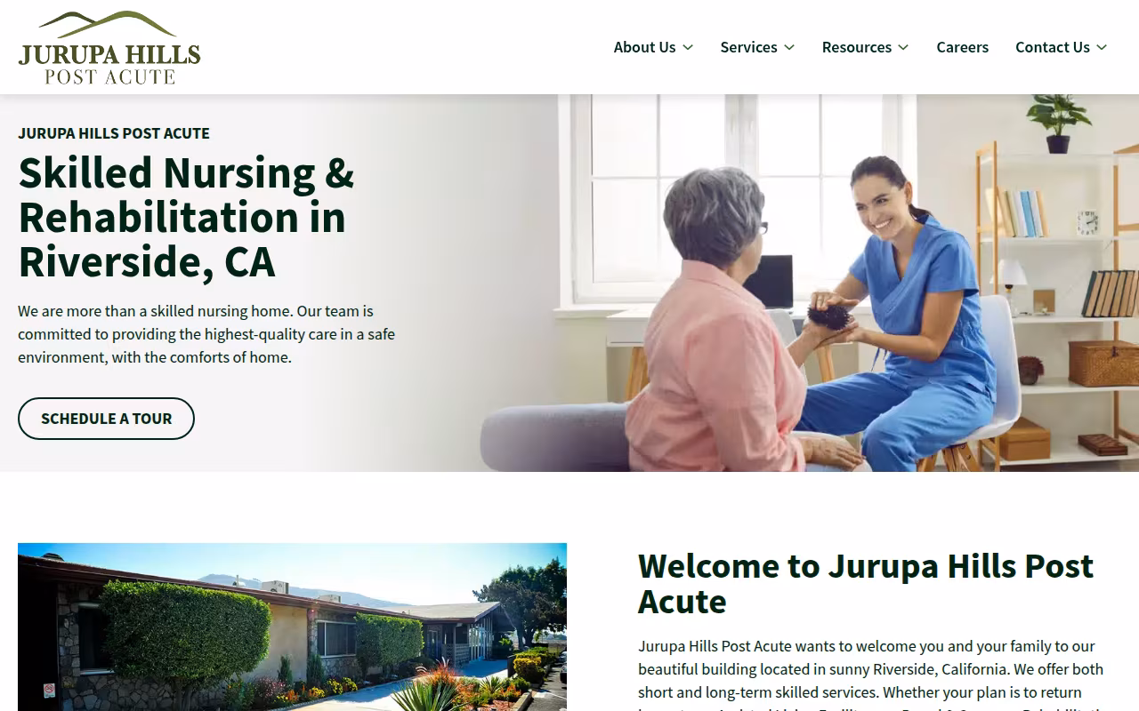 Jurupa Hills Post Acute website