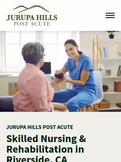 Jurupa Hills Post Acute website
