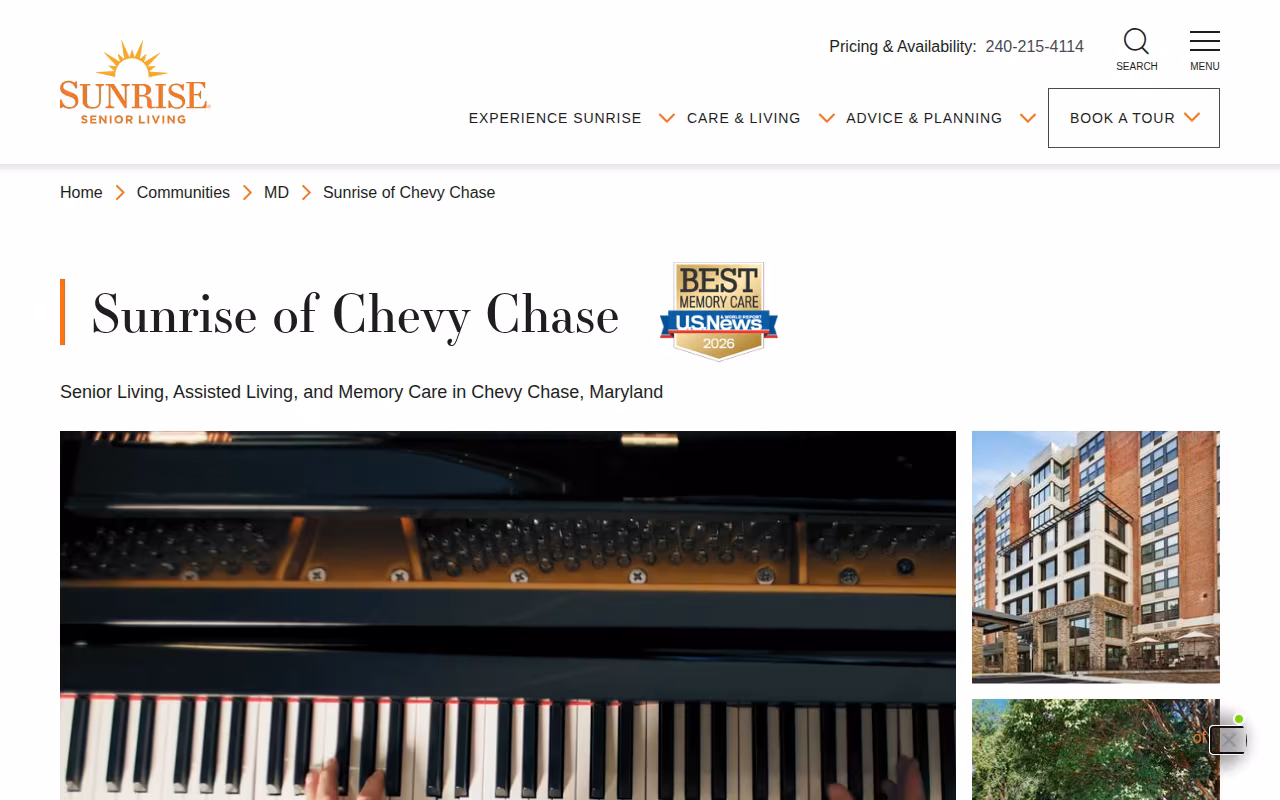 Sunrise Senior Living website