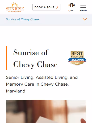 Sunrise Senior Living website