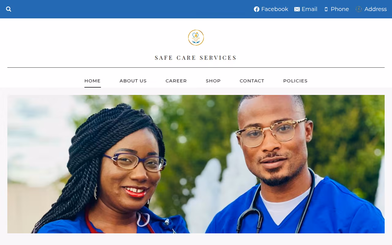 Safe Care living website