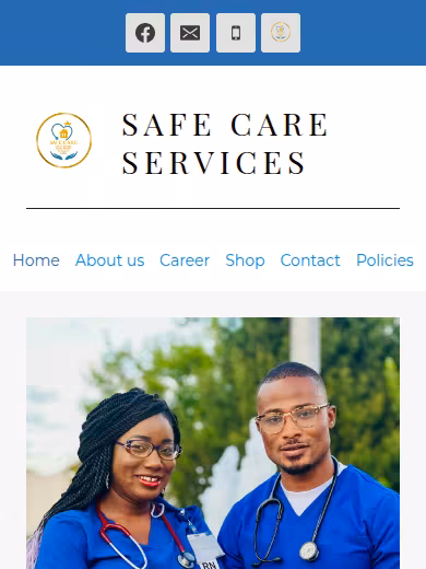 Safe Care living website