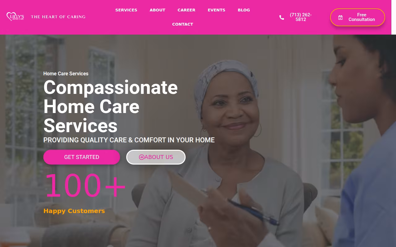 Lilly's Home Care website