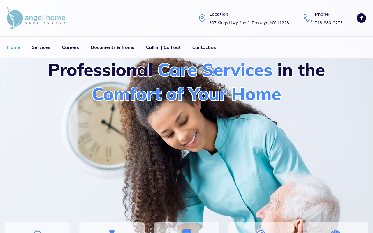 Angel Home Care Agency Inc. website
