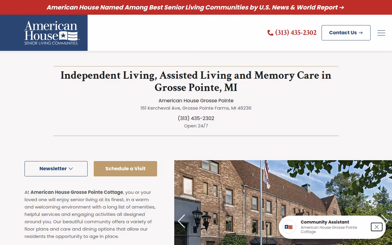 American House Grosse Pointe website
