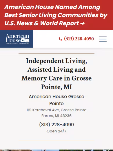 American House Grosse Pointe website