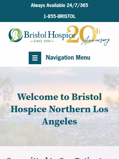 Bristol Hospice - Northern Los Angeles website