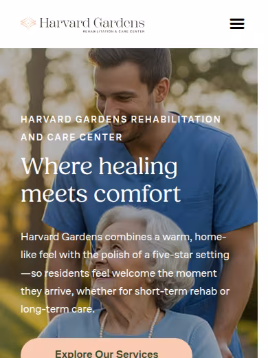 Harvard Gardens Rehabilitation and Care Center website