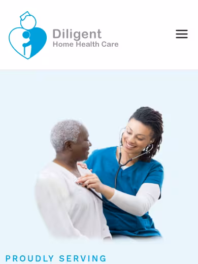 Diligent Home Health Care website