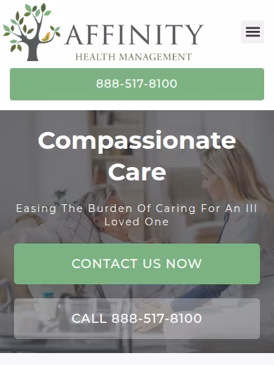 Affinity Care of Washington DC website