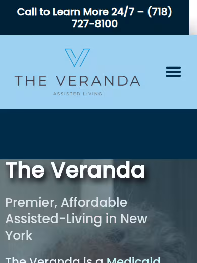 The Veranda Assisted Living website