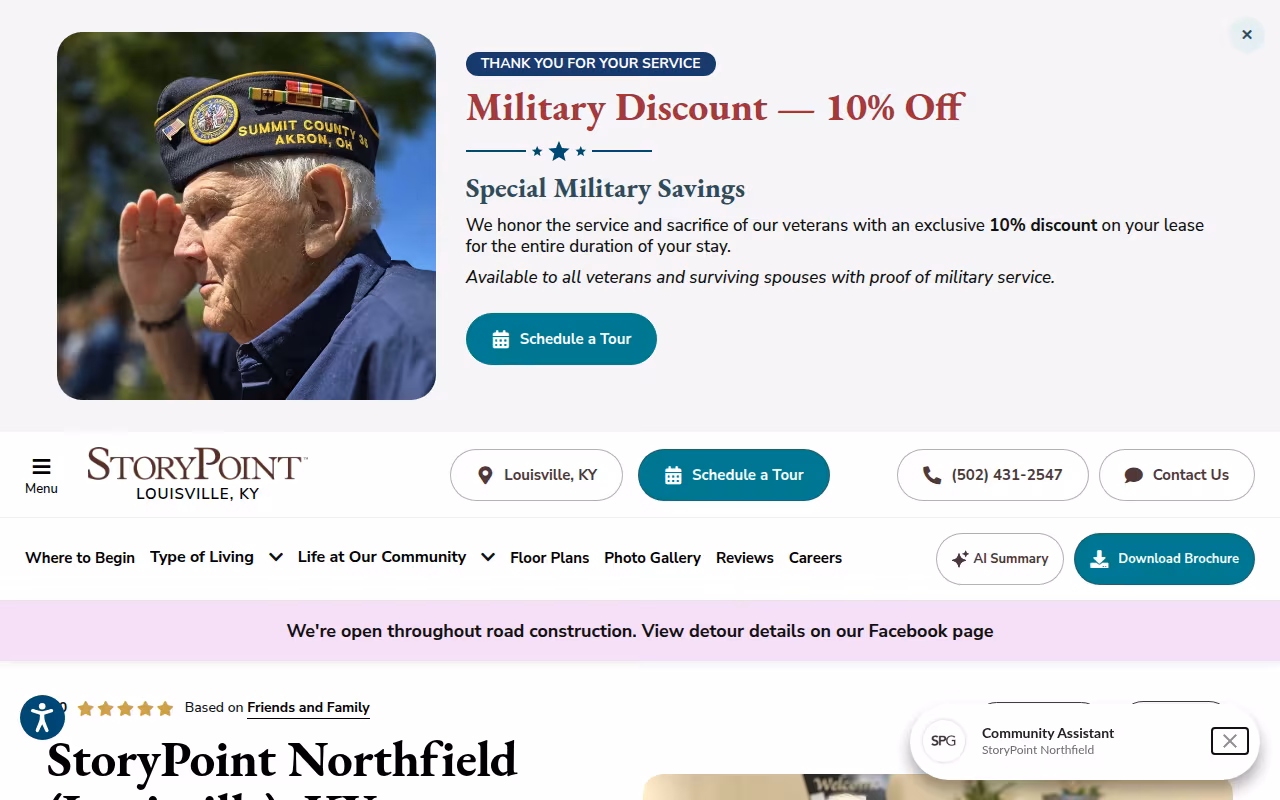 StoryPoint Northfield website