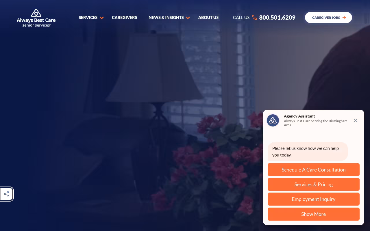 Always Best Care Senior Services - Home Care Services in Birmingham website