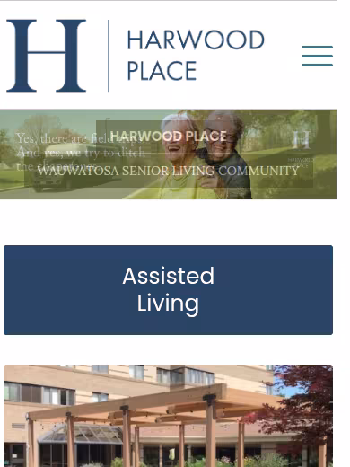 Harwood Place Senior Living website