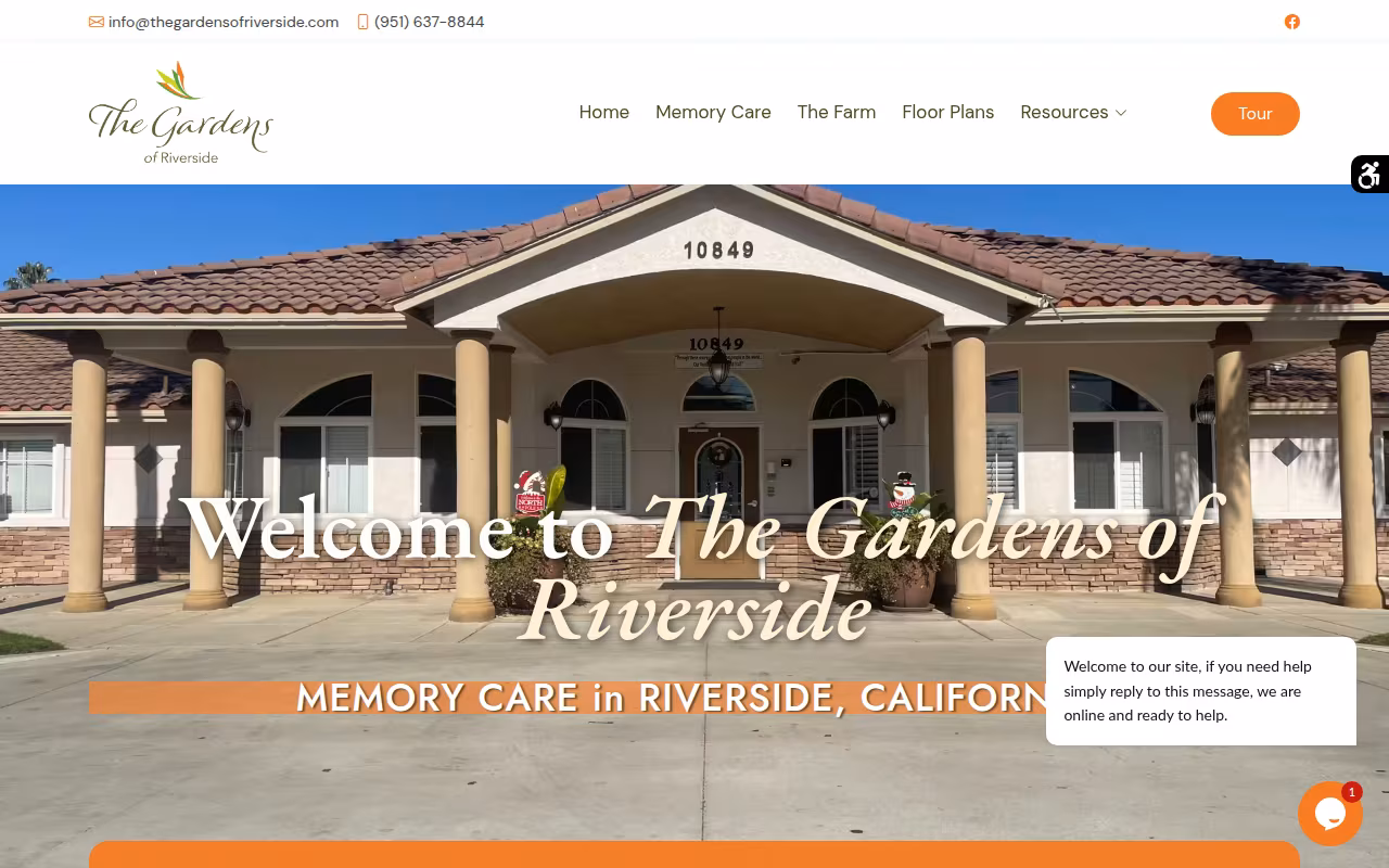 The Gardens of Riverside website
