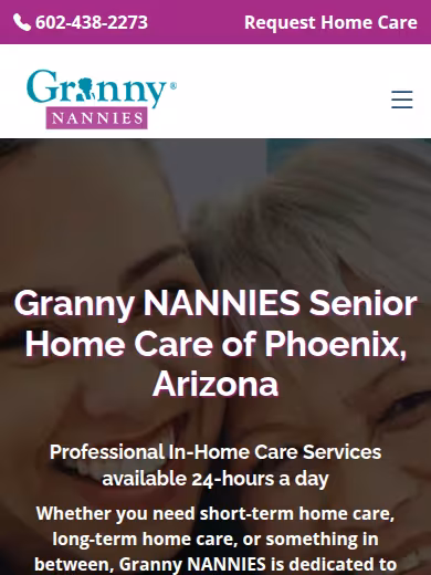 Granny NANNIES Home Care website