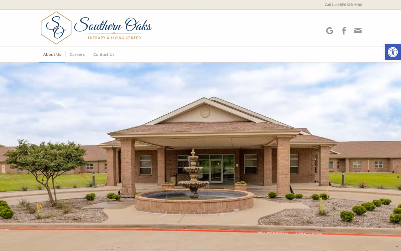 Southern Oaks Therapy and Living Center website