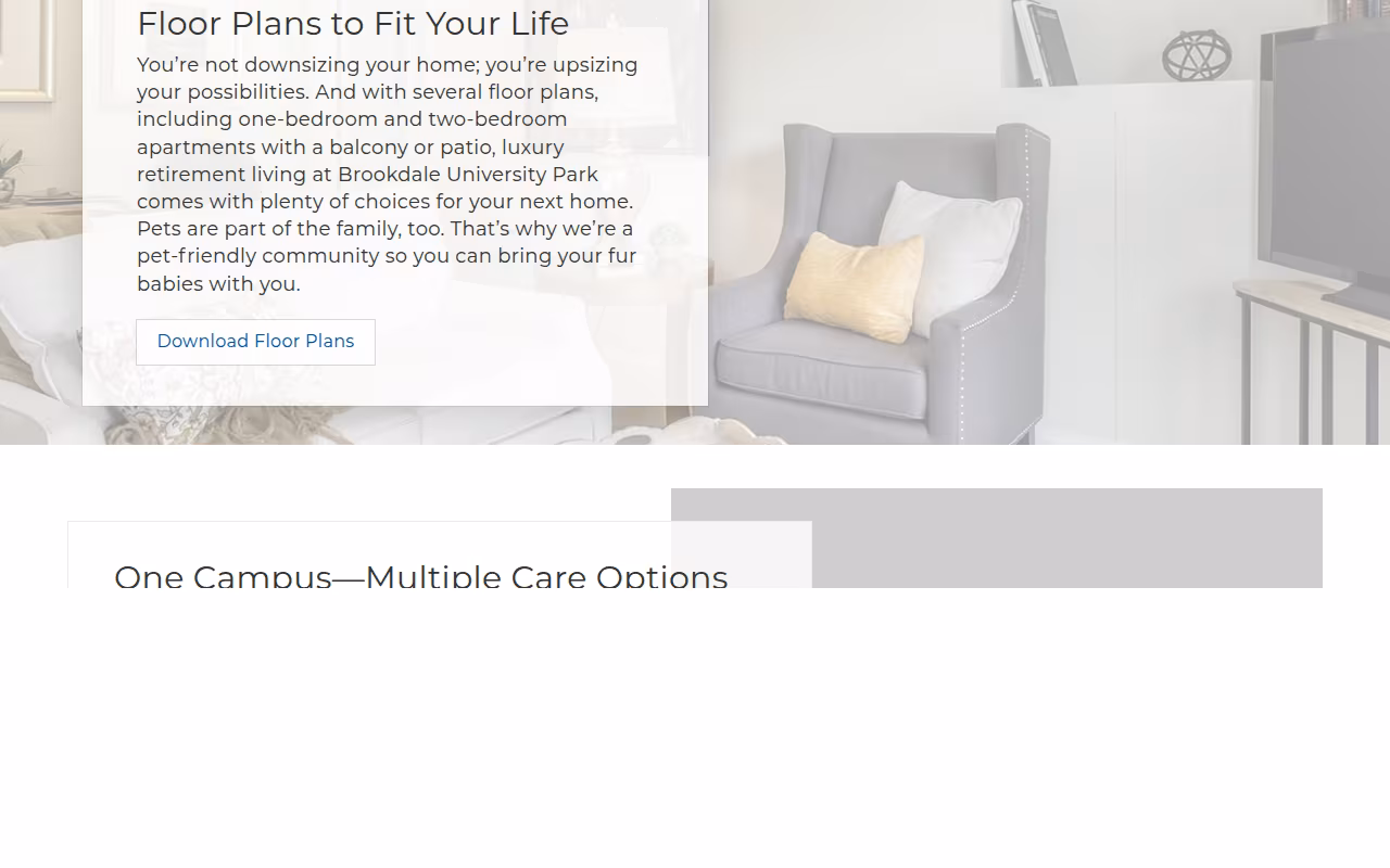 Brookdale University Park website