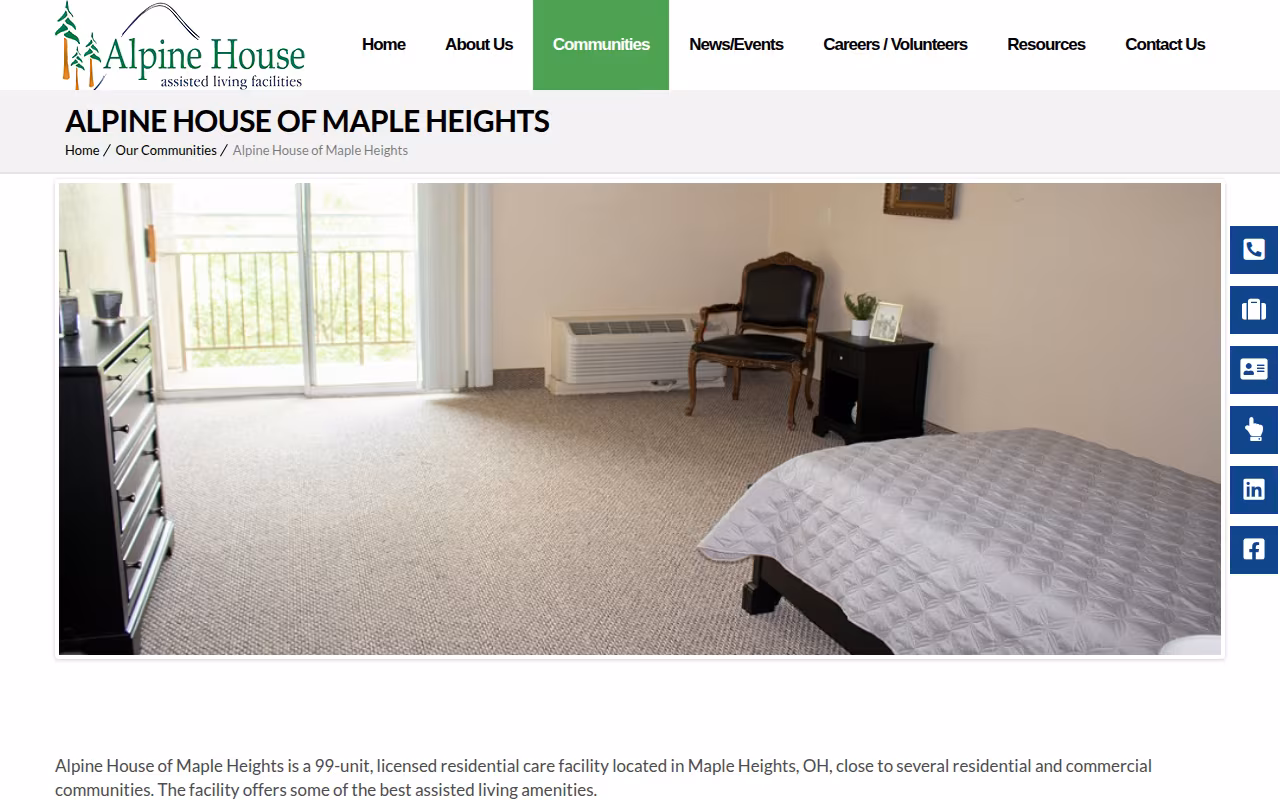 Alpine House of Maple Heights website