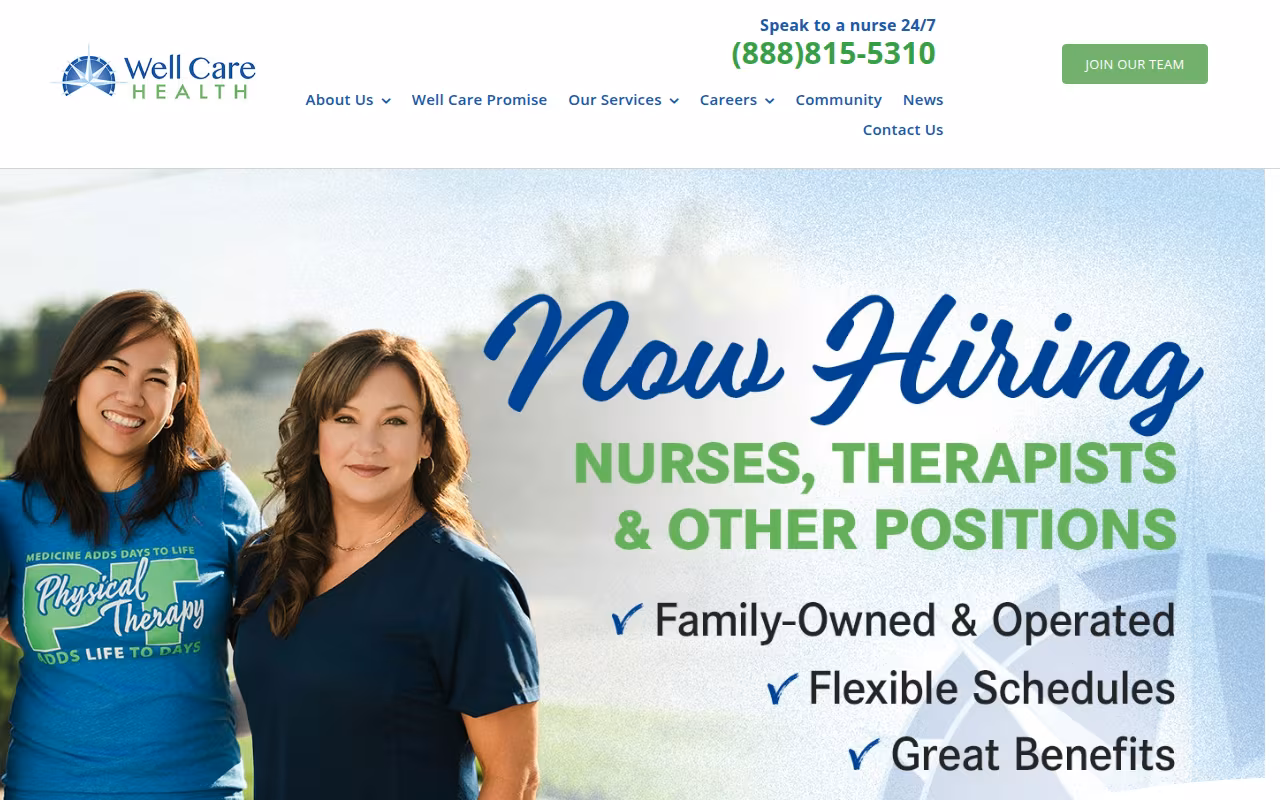 Well Care Health website