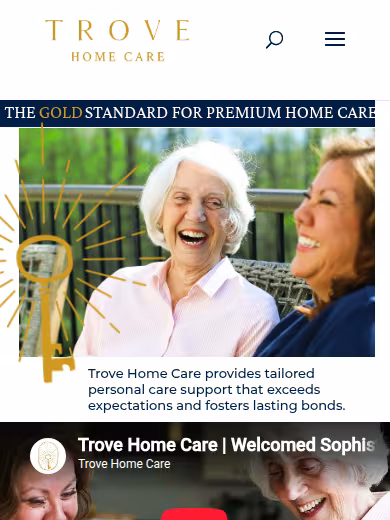 Trove Home Care website