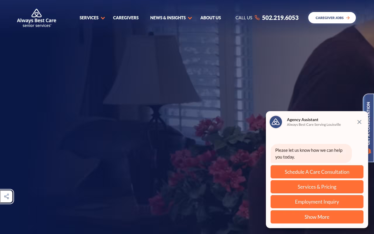 Always Best Care Senior Services - Home Care Services in Louisville website