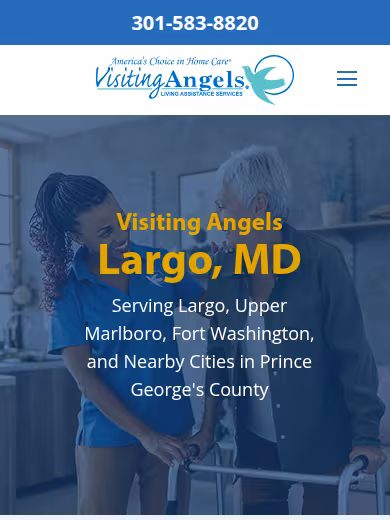 Visiting Angels Senior Home Care website