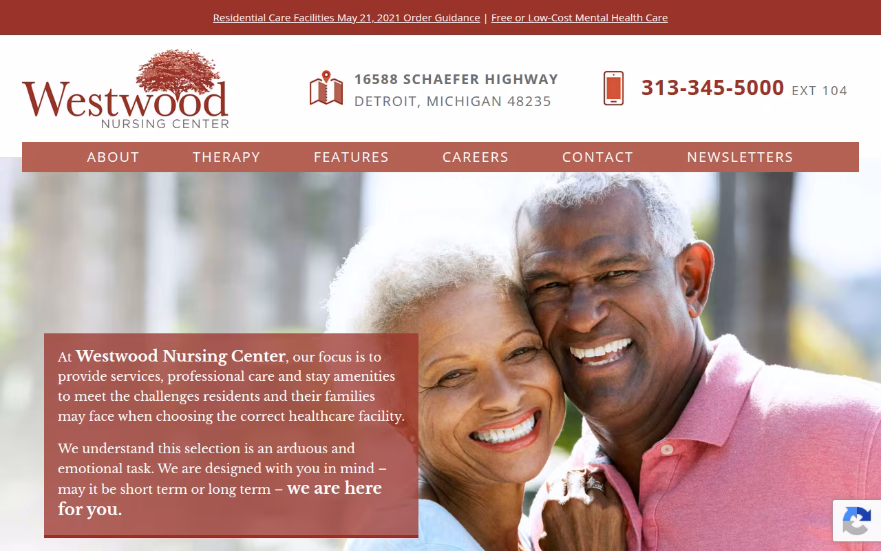 Westwood Nursing Center website