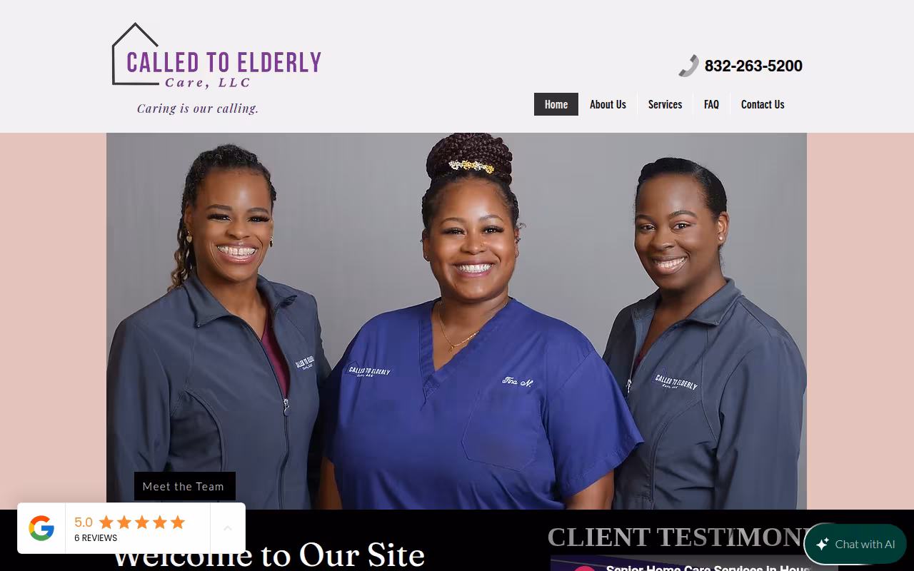 Called to Elderly Care, LLC website