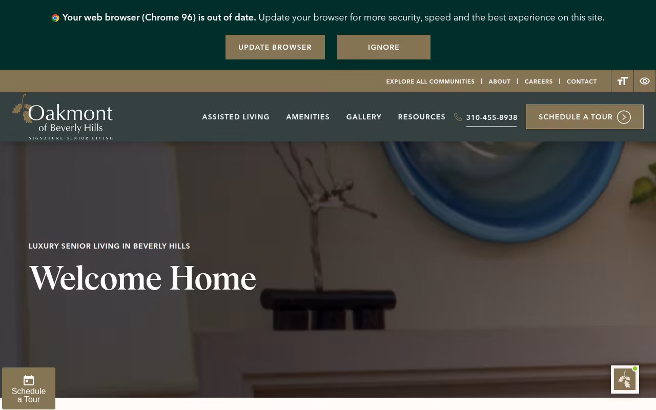 Oakmont of Beverly Hills website