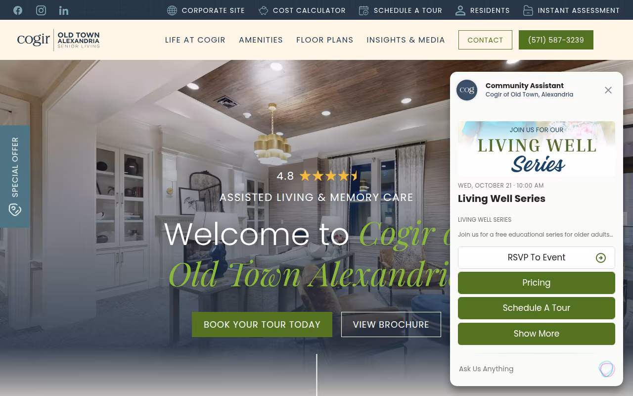 Cogir of Old Town Alexandria website