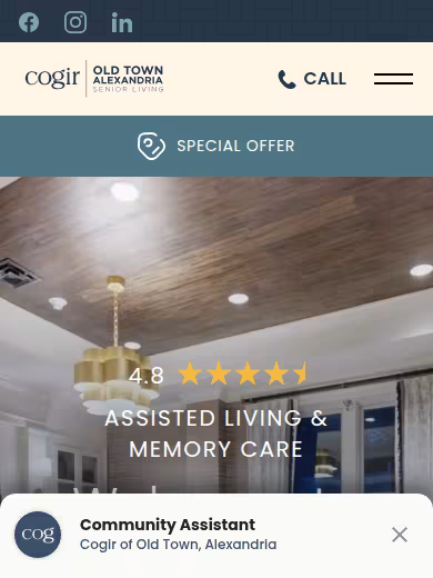 Cogir of Old Town Alexandria website