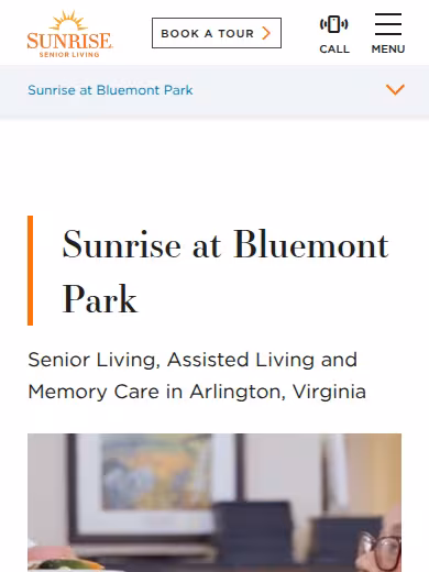 Sunrise at Bluemont Park website