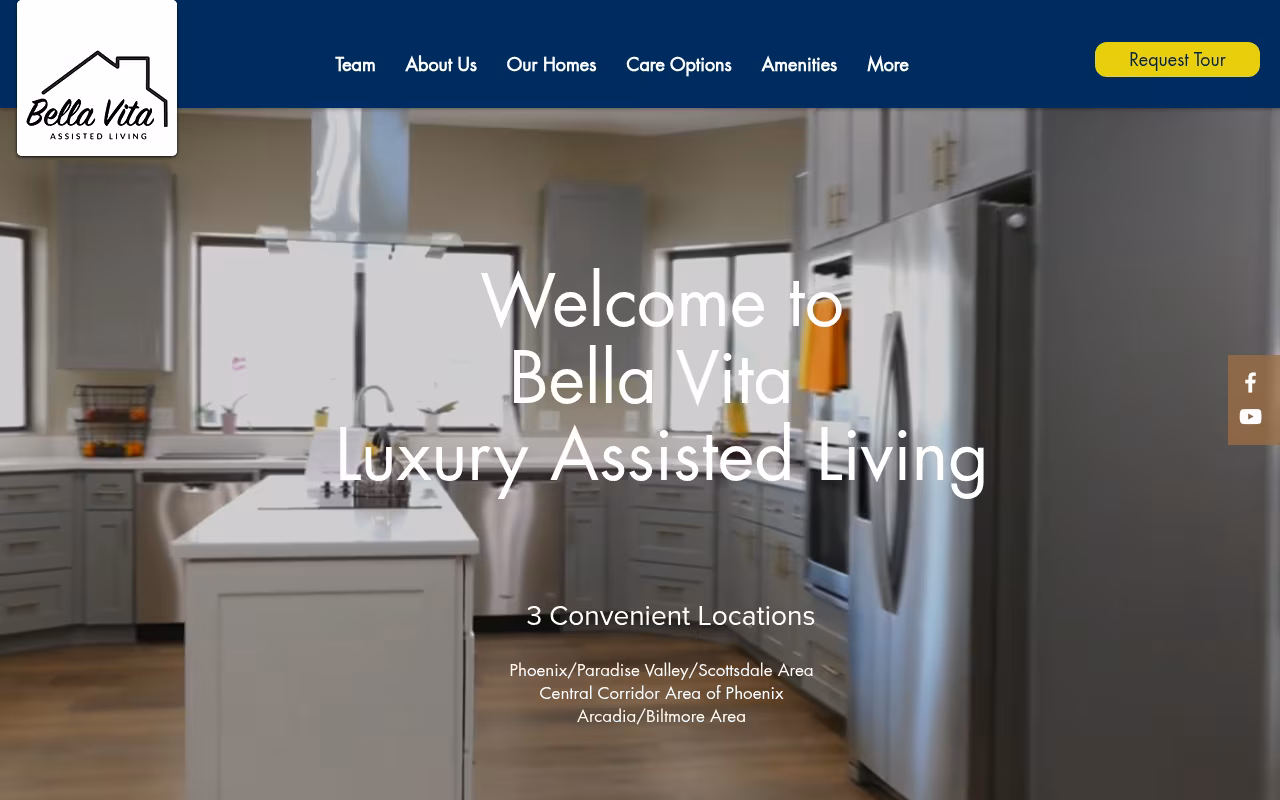Bella Vita Assisted Living at Cholla website