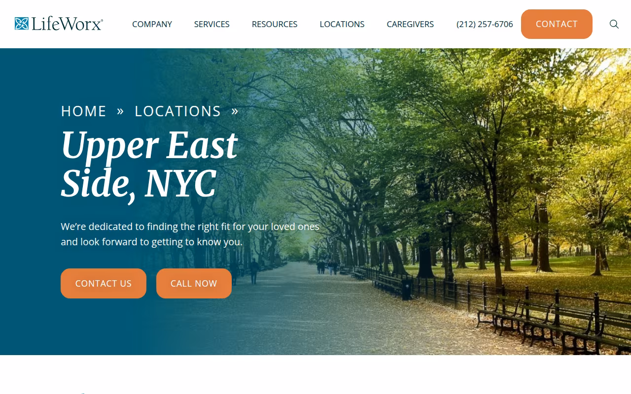 LifeWorx Home Care website