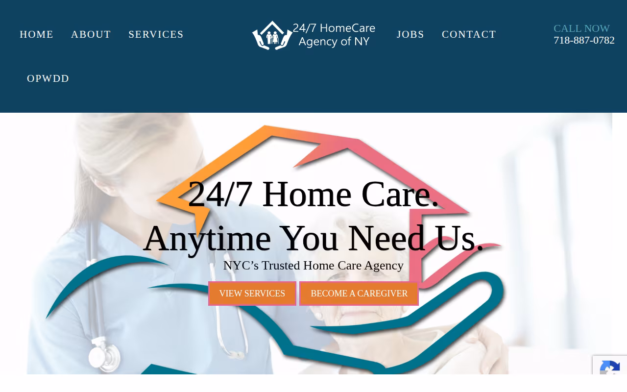 24/7 Homecare website