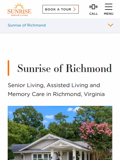 Sunrise of Richmond website