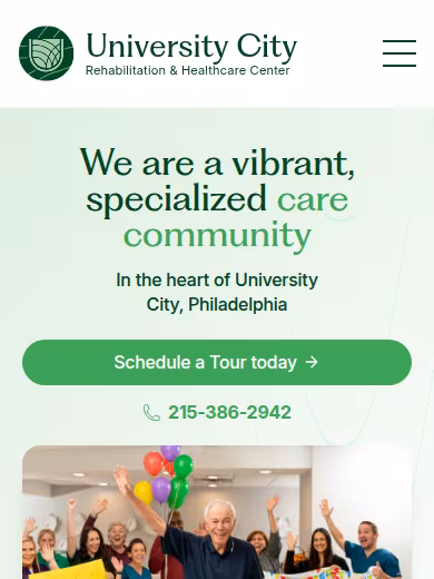 University City Rehabilitation & Healthcare Center website