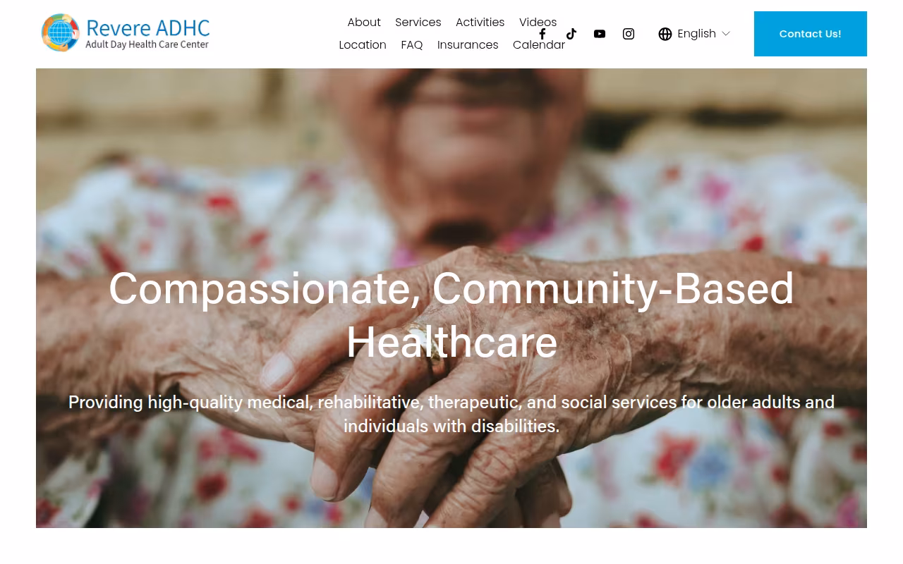 REVERE ADHC website