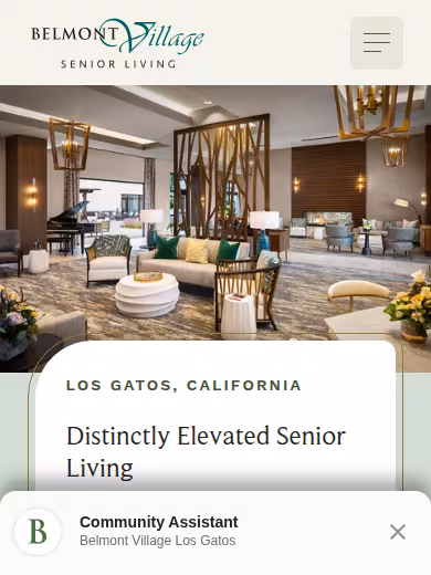 Belmont Village Senior Living Los Gatos website