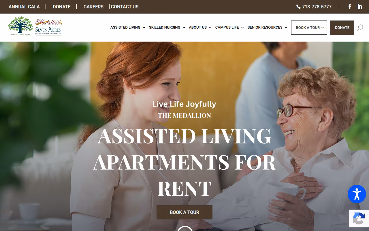 The Medallion Assisted Living Residence website