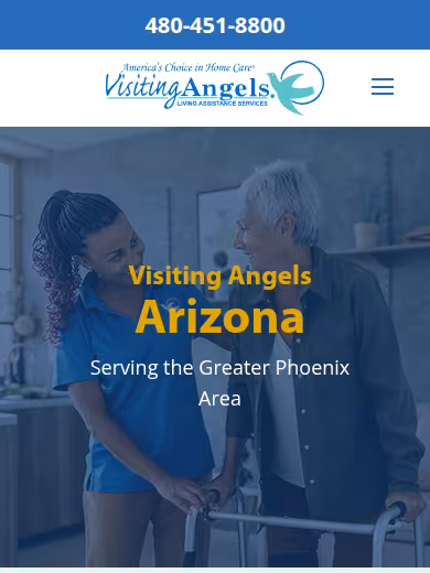 Visiting Angels Senior Home Care Mesa website