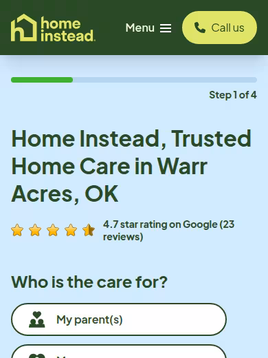 Home Instead website