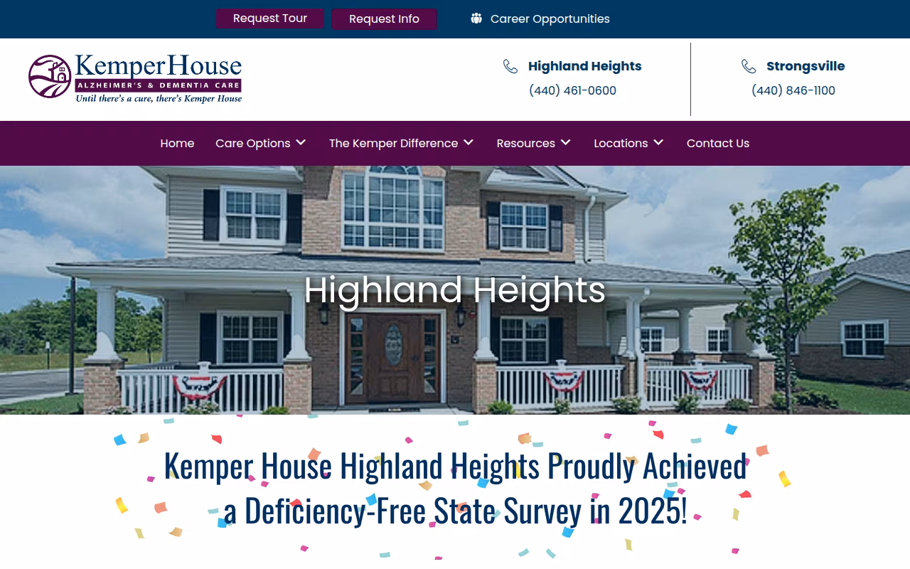 Kemper House Highland Heights website