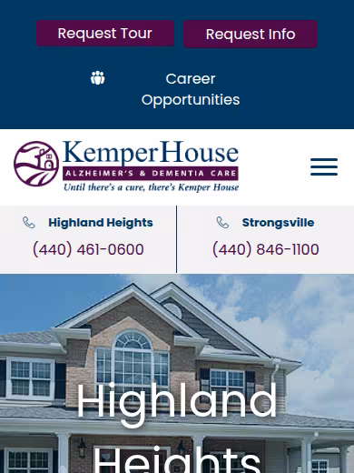 Kemper House Highland Heights website