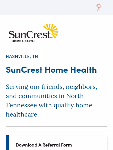SunCrest Home Health website