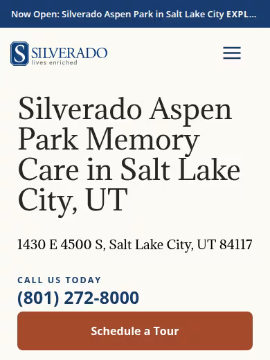 Silverado Aspen Park Memory Care Community website