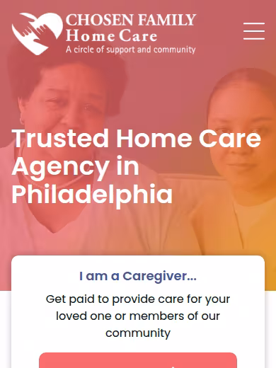 Chosen Family Home Care website