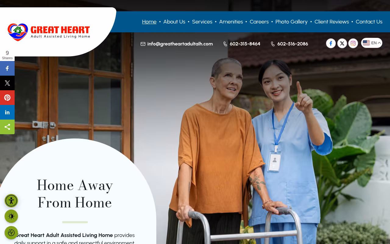 Great Heart Adult Assisted Living Home website