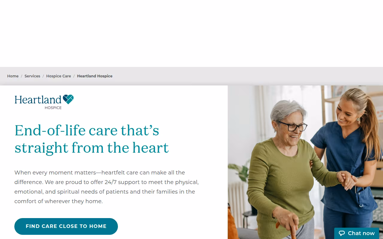 Heartland Hospice website